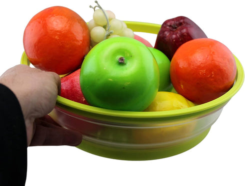 Dependable Industries' 2-in-1 Collapsible Microwave Splatter Guard Cover & Vegetable Washing Colander