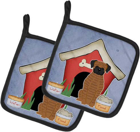 Caroline's Treasures BB2871PTHD Brindle Boxer Pot Holders, Heat Resistant Kitchen Hot Pads, 7.5 x 7.5