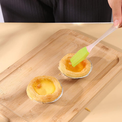 4 Pcs Crepe Spreader Stick and Spatula Kit with Random Color Oil Brush for Large Crepe Pan Maker