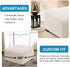 Flamingo P Stretch Ottoman Cover Square Ottoman Slipcovers Furniture Protector Folding Storage Stool Furniture