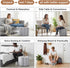 Tiita Floral Pouf Ottoman, Foot Stools Ottoman with Foam Chunk Filling, Puff Foot Rest for Couch, Living Room, Kids