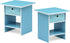 2-Pack, Furinno Dario End Table / Side Table / Night Stand / Bedside Table with Bin Drawer, Light Blue/Light Blue
