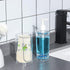 19.6 oz Countertop(1 Set) Patelai Mouthwash Dispenser with Cup Holder Clear Acrylic Refillable Mouth Wash Pump Bottle