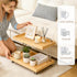 Bamboo Two-Tier Organizer for Kitchen, Bathroom, and Office - Sturdy Storage Rack