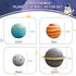 4Pcs 3D Outer Space Planets Wall Decor - Modern Wall Sculptures for Living Room & Bedroom - Solar System Decorations