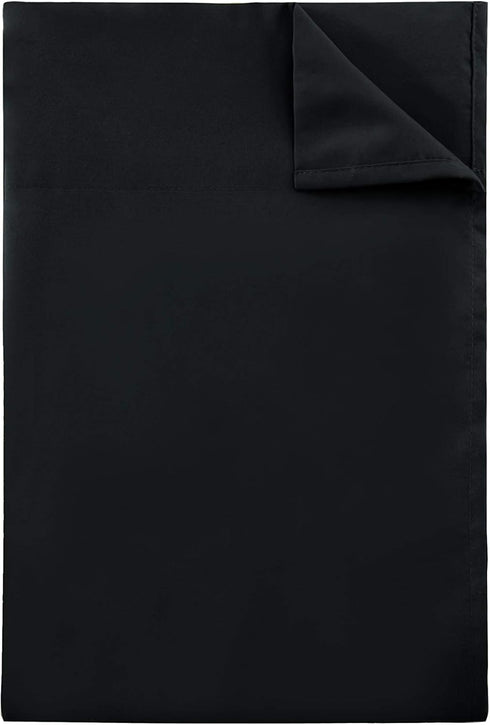 Sfoothome Twin Flat Sheet Black, Premium 1-Piece Hotel Quality Bedding, 1500 Thread Count, Stain-Resistant