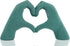 DOVDOV Green Heart Hand Sculpture, Heart Hand Statue Home Decor Aesthetics, Suitable