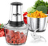 Betterlee Electric Food Processor, Meat Grinder with Two 8 Cups Bowls, 2 Speed Onion Chopper for Meats