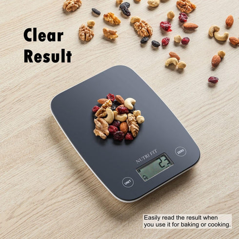 NUTRI FIT Digital Food Scale - 11lb Kitchen Scale with 0.1oz/1g Precision, LCD Display, Tare Function for Cooking