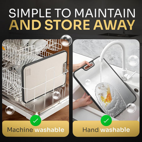 Premium Titanium Cutting Board Durable & Easy to Clean Metal Cutting Board for Vegetables, Fruits & More Dishwasher
