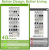 40 Closet 40 Unjumbly Over the Door Shoe Organizer with Large Breathable Mesh Pockets, Space Saving Shoe Holder