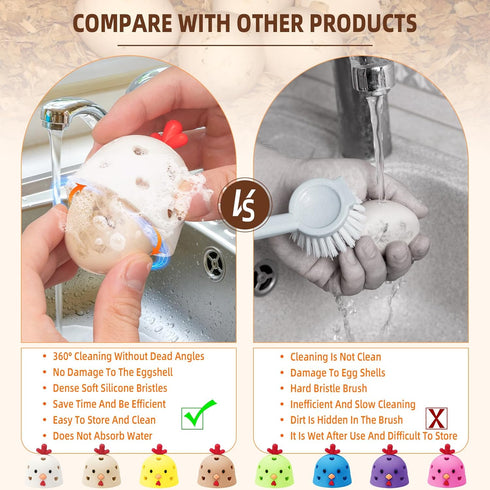 Egg Washer for Fresh Eggs, Egg Scrubber for Fresh Eggs, Egg Brush for Cleaning Fresh Eggs, Egg Cleaner Scrubber, Easter