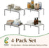 4 Pack Counter Evelots Kitchen Cabinet Wire Shelf Organizer/Rack - Sturdy Metal Shelf Risers - Double Your Space