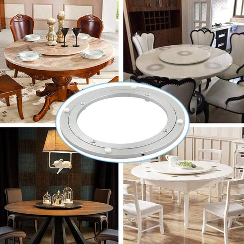 Heavy Duty Aluminum Lazy Susan Rotating Turntable Bearing Swivel Plate for Dining Table (18 inch (12mm))