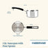 Farberware Brilliance Stainless Steel Saucepan/Saucepot with Side Spouts for Easy Pouring, 1 Quart, Dishwasher Safe and Induction Ready, Compatible with All Cooktops, Stainless Steel by Farberware