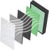 P500_F 4-in-1 Replacement Filter for P500 Air Purifier, True HEPA & Activated Carbon, Removes Allergens, Dust, Smoke