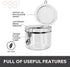 Oggi Clear Canister with Clamp Lid - 28 oz Airtight Food Storage Container for Kitchen & Pantry