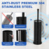 Set304 Toilet Brush and Holder Stainless Steel Heavy Duty Toilet Bowl BrushRemovable Inner Bowl and Splash