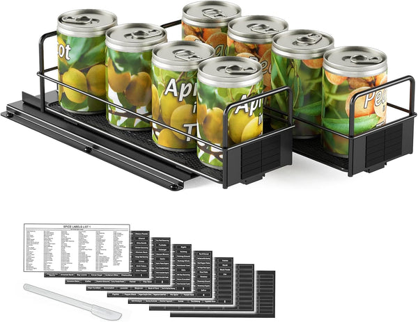 SpaceAid Pull Out Spice Rack Organizer for Cabinet, Heavy Duty Slide Out