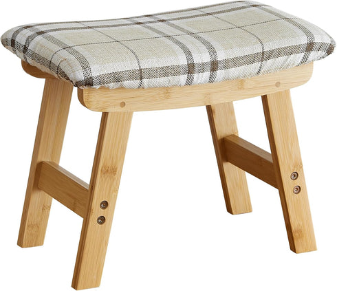 viewcare Foot Stools Ottoman, Small Soft Footrest Ottoman with Wood Legs, Sofa