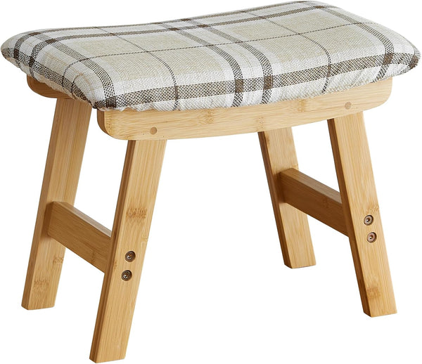 viewcare Foot Stools Ottoman, Small Soft Footrest Ottoman with Wood Legs, Sofa