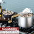 Cook N Home 6-Quart Aluminum Stovetop Popcorn Popper with Crank, Red Popcorn Pot