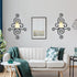 2 OYEFLY Pcs Metal Wall Candle Sconces,Black Elegant Swirling Wall Decorations (Black)