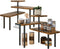 IBUYKE Countertop Organizer,3-Tier Spice Racks,Set of 2,Kitchen Counter Corner Shelf,4 Side Hooks,Adjustable