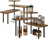 IBUYKE Countertop Organizer,3-Tier Spice Racks,Set of 2,Kitchen Counter Corner Shelf,4 Side Hooks,Adjustable