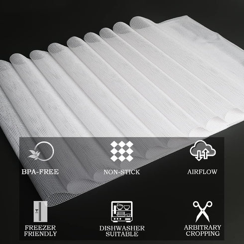 Mesh Dehydrator Sheets for COSORI - by Kispog- 10pcs/stes Silicone Drying Sheets 12x13 inch Compatible with Magic Mill Ivation Chefman ChefWave by Kispog
