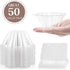 TOFLEN 8 oz Dessert Cups with Spoons, 50 Pack Clear Plastic Small Party Serving Bowls for Sundae, Parfait