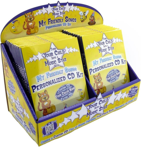 My Friendly Songs Personalized Music CD Kit for Kids, Custom Name Songs, 7 Albums, Gift Idea