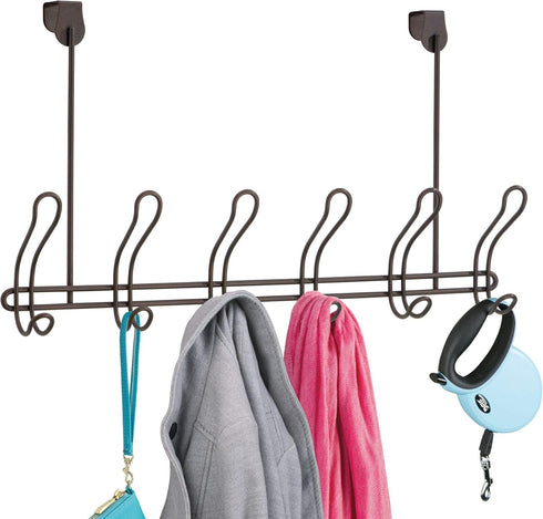 iDesign Classico Collection Door Hook Rack – Satin OTD 6 Hook