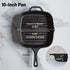 Backcountry Iron 10.5 Inch Square Grill Pan, Medium Pre-Seasoned Cast Iron