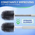 BOOMJOY Toilet Brush and Holder Set - Silicone Toilet Bowl Cleaner Brush with Tweezers for Bathroom Cleaning
