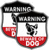 Zonon 2 Pcs Beware of Dog Sign for Fence - 10 x 8.5 Inch Reflective Aluminum Warning Sign for Home, Yard