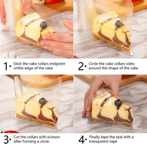 Cake Collars 4x 394inch, Mousse Cake Acetate Sheets for Cake Decorating and Chocolate Mousse Baking