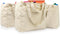 VitaSerena Canvas Grocery Bags with Dual Handles(3pc XL), Large Reusable Shopping Bags for