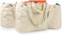 VitaSerena Canvas Grocery Bags with Dual Handles(3pc XL), Large Reusable Shopping Bags for