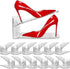 12 Pack Clear Shoe Slots Organizer - Adjustable Height 3.7''to 7.7'' Shoe
