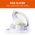 COMMERCIAL CHEF Egg Chopper, Safe Food Chopper, Egg Cutter, Mushroom & Strawberry Slicer for Salads, White