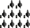 The Pure Pour Liquor Bottle Pourers - Leak-Proof Spouts with Dust Caps, Fits Most Bottles - 10 Pack