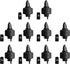The Pure Pour Liquor Bottle Pourers - Leak-Proof Spouts with Dust Caps, Fits Most Bottles - 10 Pack