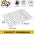 P&P CHEF 2-Pieces Small Cooling Baking Racks, Stainless Steel Grid Rack for Cooking Roasting Drying Grilling, 9.75'' x 7.5'' x 0.75'', Oven & Dishwasher Safe, Fit Small Toaster Oven