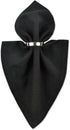 Cotton Dinner Napkins Black, 6 Pack (18 inches x 18 inches), Soft Comfortable Durable Hotel Quality for Events