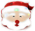 Tache Light Up Glowing Christmas Santa Claus Microbead Throw Pillow with LED Lights, Squishy