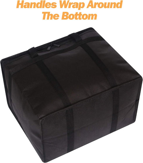 DIOMMELL XL Insulated Reusable Grocery Bags, Heavy Duty Cooler Totes with Zipper for Hot or Cold Food Delivery