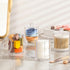 AOZITA 4 Pcs Acrylic Qtip Holder Dispenser, Clear Plastic Apothecary Jar Set for Bathroom Storage