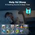 Dimmable 48 10-15 Night Light Bluetooth Speaker Alarm Clock, Sound Machine with White Noise, Touch Bedside Lamp, Warm
