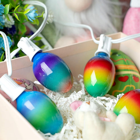 1 Pack 10.5FT Enhon Easter Egg String Lights, Multi-Color Pastel LED Egg Lights, End-to-End Connectable String Light